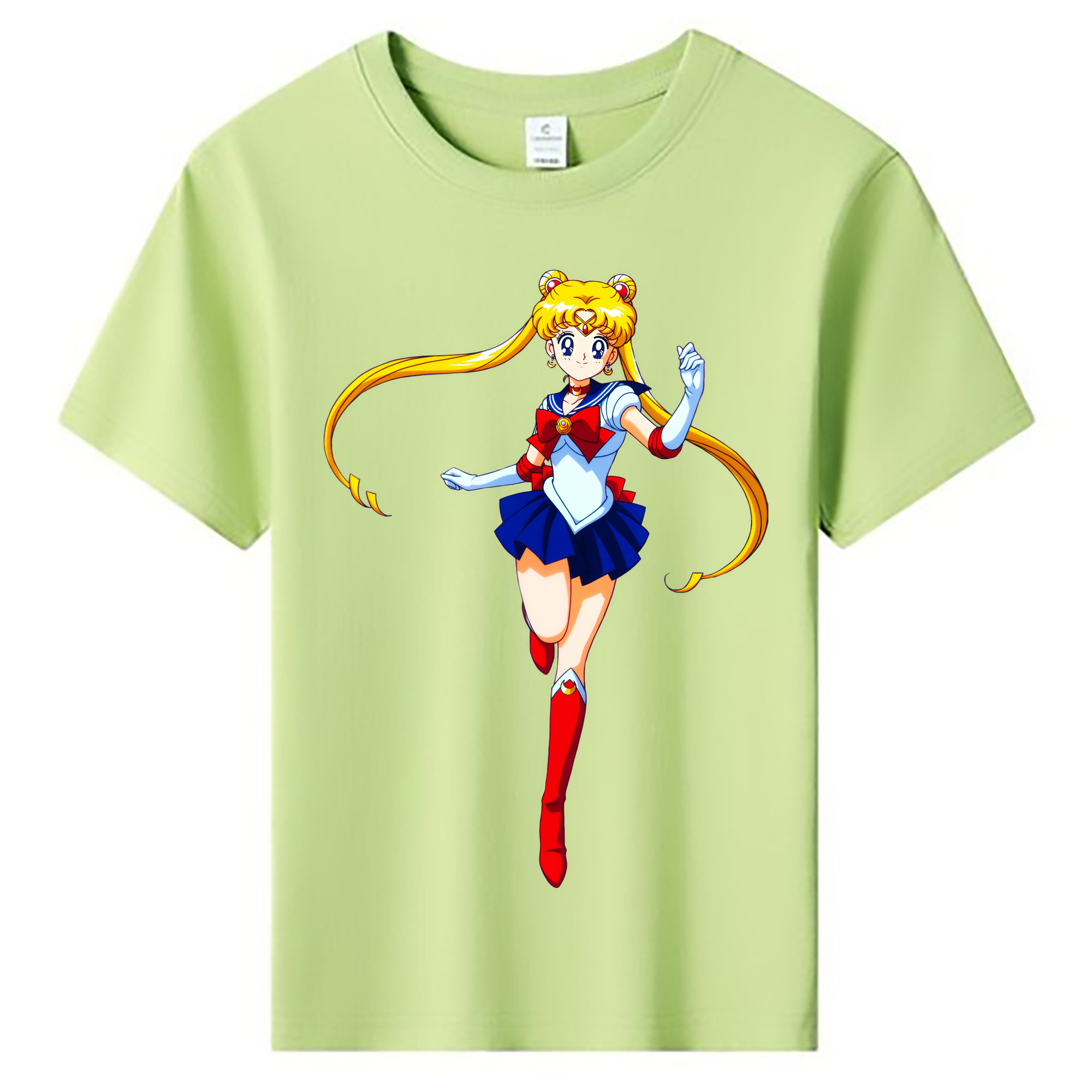 （画像用） 美少女戦士セーラームーン 月野 うさぎ つきの うさぎ Sailor Moon Tsukino Usagi 綿100％キッズTシャツ（フロントプリント）